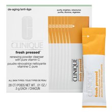 Clinique Fresh Pressed Renewing Powder Cleanser With Pure Vitamin C rozjasňujúce sérum s vitamínom C proti starnutiu pleti pre zjednotenú a rozjasnenú pleť 28x0,5 ml