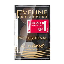 Eveline All in One Eyebrow Set - 02 Szemöldökformázó készlet 1,7 g