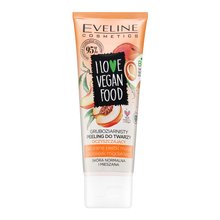 Eveline I Love Vegan Food Cleansing Face Scrub gel de curățare și hrănire cu efect de peeling 75 ml