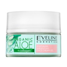 Eveline Organic Aloe + Collagen Face Cream Gel pleťový gel pro všechny typy pleti 50 ml