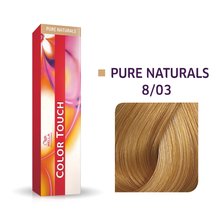 Wella Professionals Color Touch Pure Naturals profesionální demi-permanentní barva na vlasy s multi-dimenzionálním efektem 8/03 60 ml
