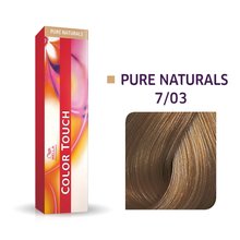 Wella Professionals Color Touch Pure Naturals Professionelle demi-permanente Haarfarbe mit einem multidimensionalen Effekt 7/03 60 ml