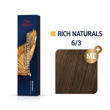 Wella Professionals Koleston Perfect Me+ Rich Naturals profesionální permanentní barva na vlasy 6/3 60 ml