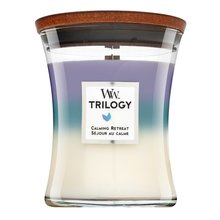Woodwick Trilogy Calming Retreat lumânare parfumată 275 g