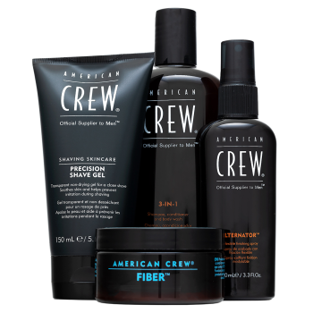American Crew Essential Grooming Kit sada pro všechny typy vlasů 85 g + 250 ml + 100 ml + 150 ml
