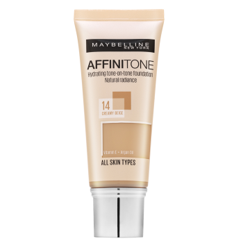 Maybelline Affinitone Hydrating tone-on-tone Foundation tekući make-up s hidratantnim učinkom 14 Creamy Beige 30 ml