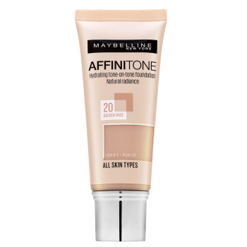 Maybelline Affinitone Hydrating tone-on-tone Foundation tekući make-up s hidratantnim učinkom 20 Golden Rose 30 ml