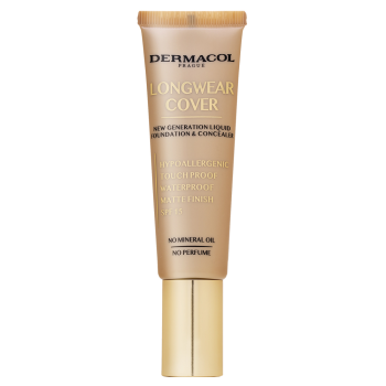 Dermacol Longwear Cover vloeibare make-up SPF 15 tegen huidonzuiverheden 04 Sand 30 ml