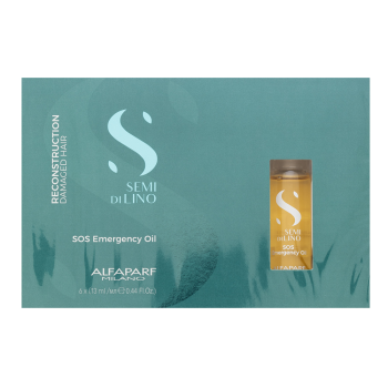 Alfaparf Milano Semi Di Lino Reconstruction SOS Emergency Oil posilující péče pro suché a poškozené vlasy 6 x 13 ml