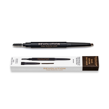 Makeup Revolution Duo Brow Definer tužka na obočí 2v1 02 Light Brown