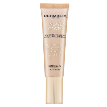 Dermacol Longwear Cover vloeibare make-up SPF 15 tegen huidonzuiverheden 01 Porcelain 30 ml