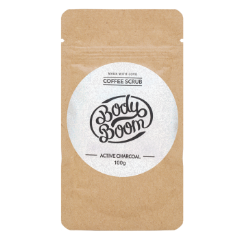 BodyBoom Coffee Scrub Active Charcoal Scrub voor alle huidtypen 100 g