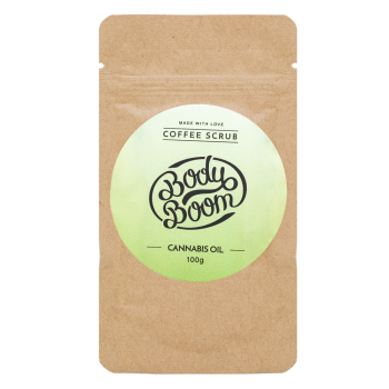 BodyBoom Coffee Scrub Cannabis Oil Scrub voor alle huidtypen 100 g