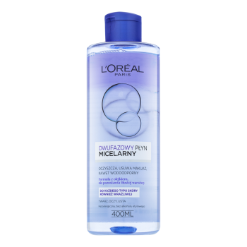 L´Oréal Paris Skin Expert Micellar Bi-Phase Water odličovací micelární voda pro zklidnění pleti 400 ml
