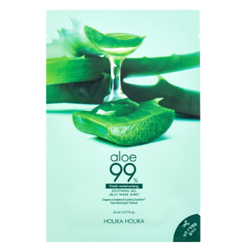 Holika Holika Aloe 99% Soothing Gel Gelee Mask Sheet plátýnková maska s hydratačním účinkem 23 ml