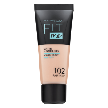 Maybelline Fit Me! Foundation Matte + Poreless maquillaje líquido con efecto mate 102 Fair Ivory 30 ml