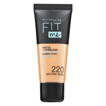 Maybelline Fit Me! Foundation Matte + Poreless tekutý make-up s matujícím účinkem 220 Natural Beige 30 ml