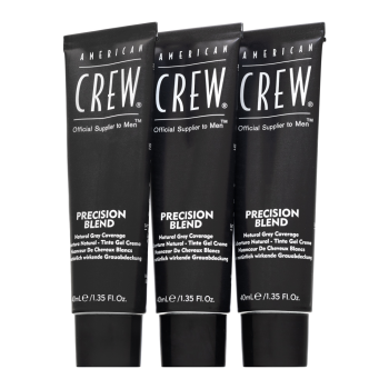 American Crew Precision Blend Natural Gray Coverage боя за коса за мъже Light Blond 7-8 3 x 40 ml