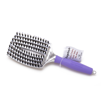 Olivia Garden Fingerbrush Combo Large Violet kartáč na vlasy s nylonovými a kančími štětinami