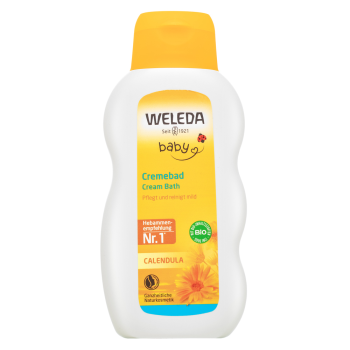 Weleda Baby Calendula Cream Bath relaxační koupelový a sprchový gel s esenciálními oleji pro děti 200 ml