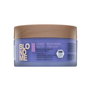 Schwarzkopf Professional BlondMe Cool Blondes Neutralizing Mask vyživující maska pro platinově blond a šedivé vlasy 200 ml