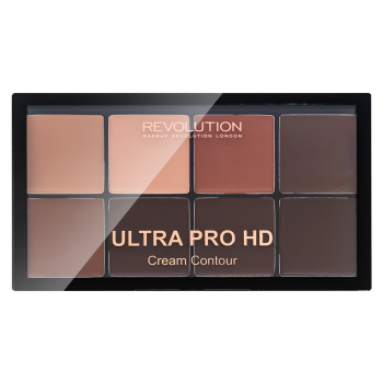 Makeup Revolution Ultra Pro HD Cream Contour Palette multifunkční paleta Medium Dark 20 g
