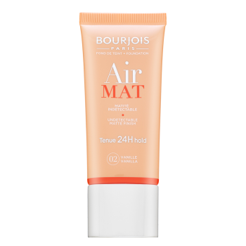 Bourjois Air Mat 24H Undetectable Matte Finish tekutý make-up pro matný efekt 02 Vanilla 30 ml