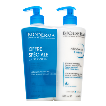Bioderma Atoderm hydratační krém Ultra-Nourishing Cream 2 x 500 ml