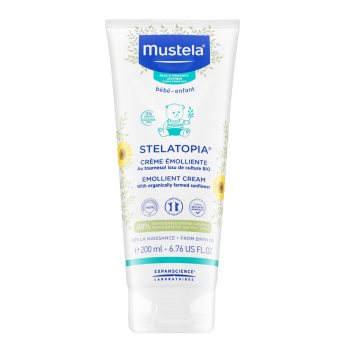 Mustela Bébé Stelatopia Emollient Cream zklidňující emulze pro suchou atopickou pokožku 200 ml