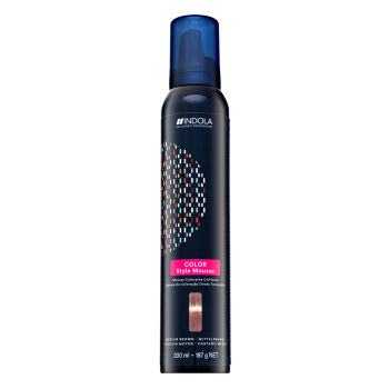 Indola Color Style Mousse semi-permanentní barvící pěna na vlasy Medium Brown 200 ml