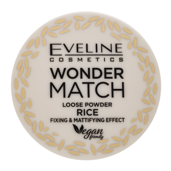 Eveline Wonder Match Loose Powder pudr pro sjednocenou a rozjasněnou pleť Rice 6 g