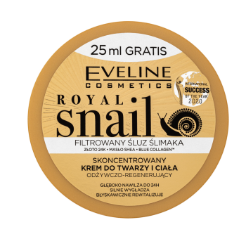 Eveline Royal Snail Concentrated Nourishing And Regenerating Face And Body Cream voedende crème voor alle huidtypen 200 ml