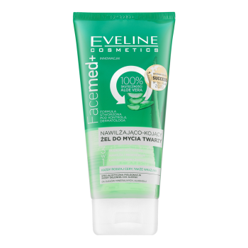 Eveline FaceMed+ 100% Aloe Vera Moisturising And Soothing Facial Wash Gel oczyszczający żel do twarzy o działaniu nawilżającym 150 ml