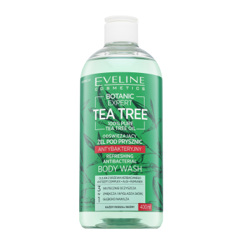 Eveline Botanic Expert Tea Tree Refreshing Antibacterial Body Wash verkoelende douchegel voor alle huidtypen 400 ml