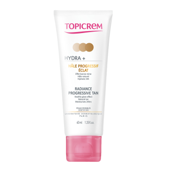 Topicrem HYDRA+ Radiance Progressive Tan pleťový krém pro sjednocenou a rozjasněnou pleť 40 ml