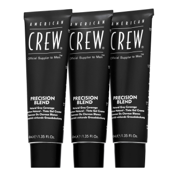American Crew Precision Blend Natural Gray Coverage farba na vlasy pre mužov Medium Ash 5-6 3 x 40 ml