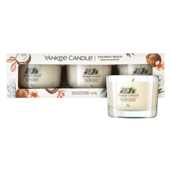 Yankee Candle Coconut Beach candela votiva 3 x 37 g