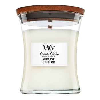 Woodwick White Teak vonná svíčka 275 g