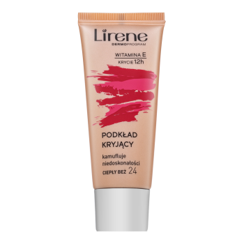Lirene Vitamin E High-Coverage Liquid Foundation fluidný make-up protiv nesavršenosti kože 24 Beige 30 ml