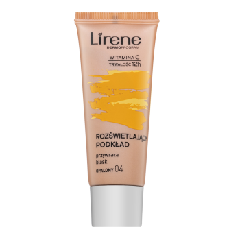 Lirene Brightening Fluid with Vitamin C fluidní make-up pro sjednocení barevného tónu pleti 04 Tanned 30 ml