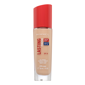 Rimmel London Lasting Finish 25HR SPF20 Full Coverage Lightweight Foundation podkład w płynie z ujednolicającą i rozjaśniającą skórę formułą 070 30 ml