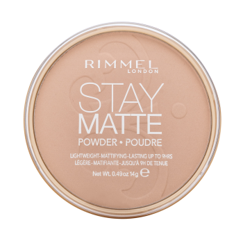 Rimmel London Stay Matte Long Lasting Pressed Powder puder z formułą matującą 003 Peach Glow 14 g