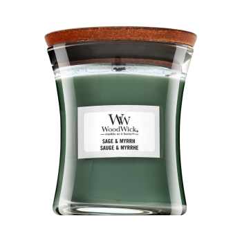 Woodwick Sage & Myrrh scented candle 85 g