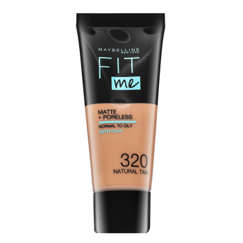 Maybelline Fit Me! Foundation Matte + Poreless tekutý make-up s matujícím účinkem 320 Natural Tan 30 ml