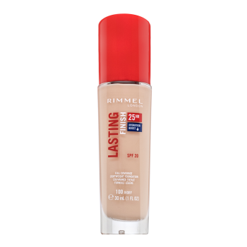 Rimmel London Lasting Finish 25HR SPF20 Full Coverage Lightweight Foundation podkład w płynie z ujednolicającą i rozjaśniającą skórę formułą 100 30 ml