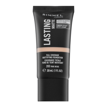 Rimmel London Lasting Matte Full Coverage Mattifying Foundation tekutý make-up s matujícím účinkem 203 30 ml