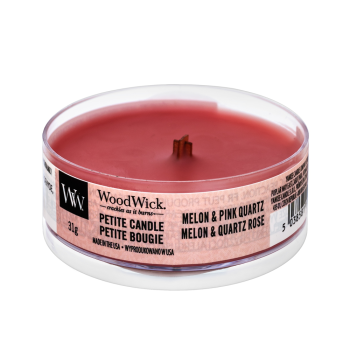 Woodwick Melon & Pink ароматна свещ 31 g