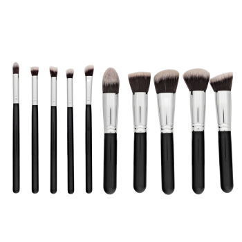 MIMO Makeup Brush Set sada štětců Kabuki Black 10 Pcs