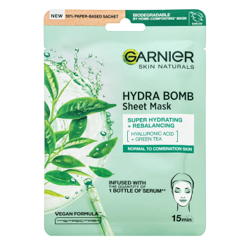Garnier Skin Naturals Hydra Bomb Sheet Mask почистваща маска Super Hydrating + Rebalancing 28 g