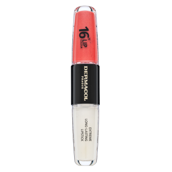 Dermacol 16H Lip Colour Extreme Long-Lasting Lipstick dlhotrvajúca dvojfázová farba a lesk na pery No. 37 8 ml